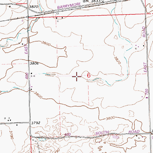 Topographic Map of Lateral H-1, ID