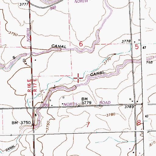 Topographic Map of Lateral J-1, ID