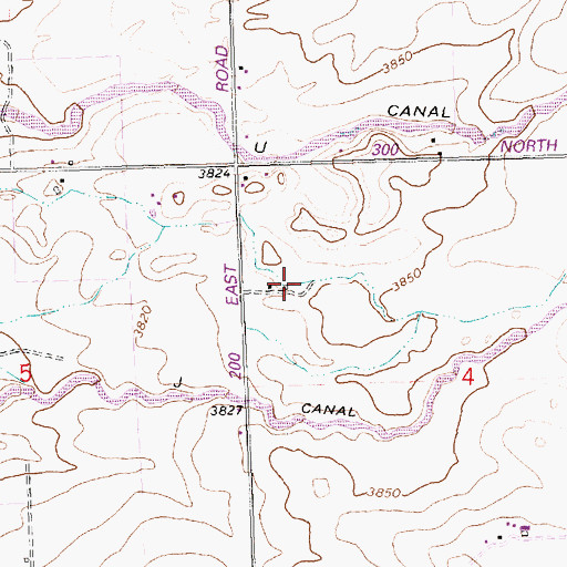 Topographic Map of Lateral J-15, ID