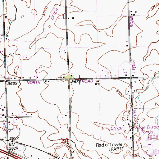 Topographic Map of Lateral J-2, ID