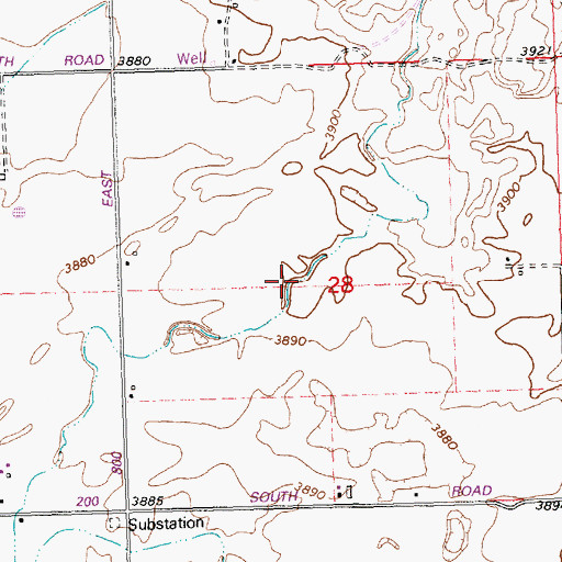 Topographic Map of Lateral K-1, ID