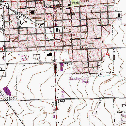 Topographic Map of Lateral L-10, ID