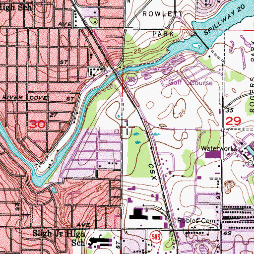 Topographic Map of 22nd Street Park, FL