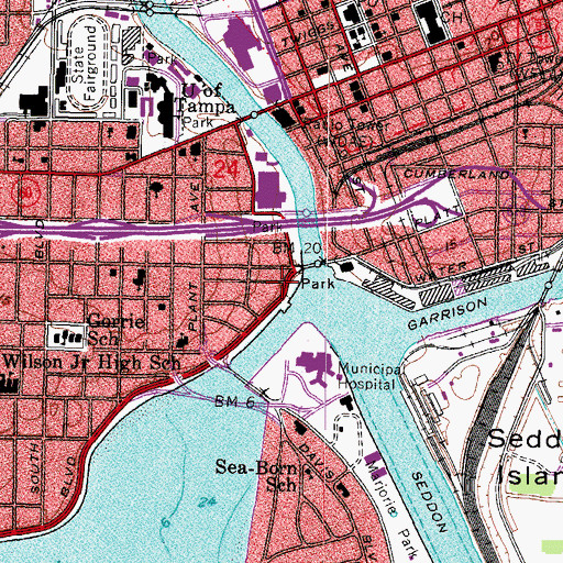 Topographic Map of AIDS Memorial Park, FL