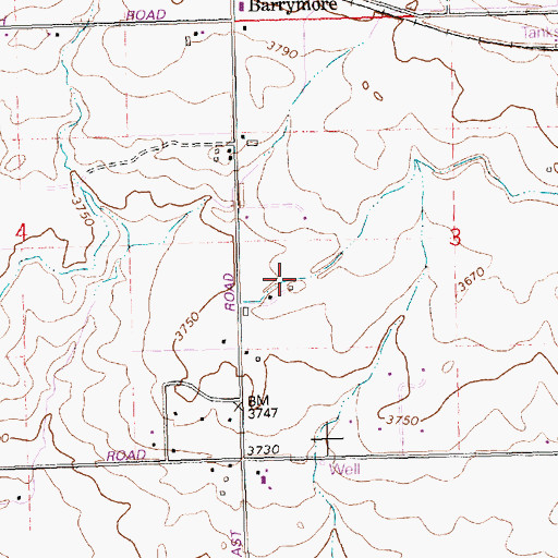 Topographic Map of Lateral L-17, ID
