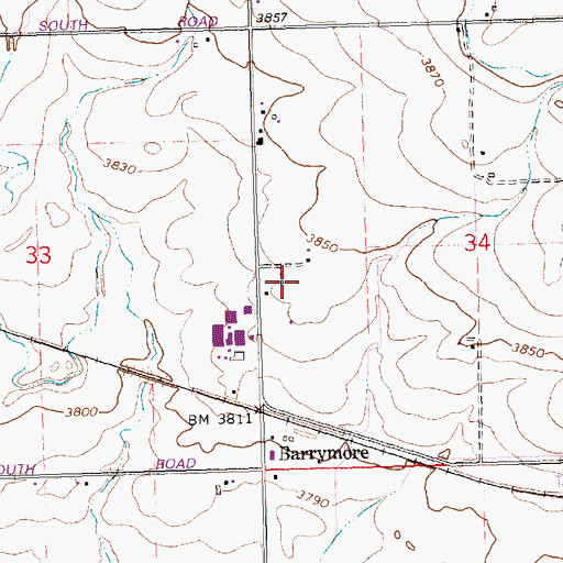 Topographic Map of Lateral L-28, ID