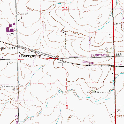 Topographic Map of Lateral L-3, ID