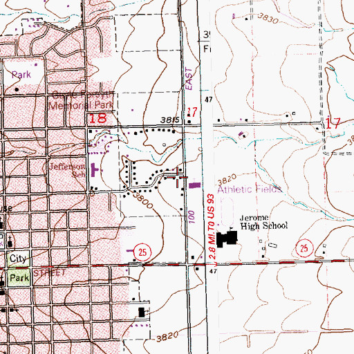 Topographic Map of Lateral L-37, ID