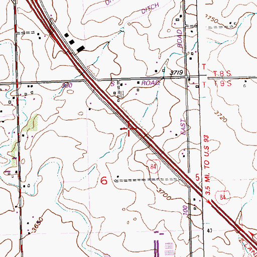 Topographic Map of Lateral L-8, ID