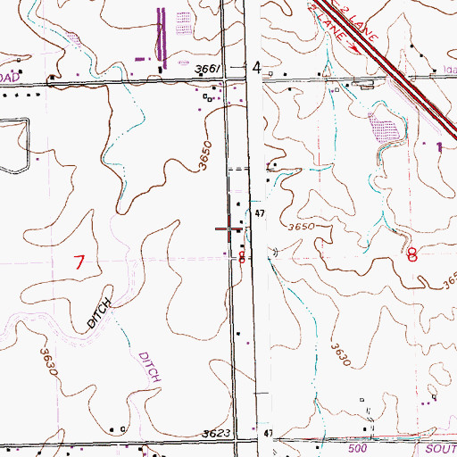 Topographic Map of Lateral L-9, ID