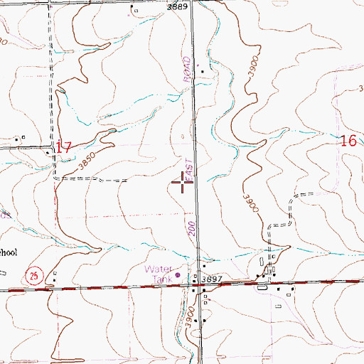 Topographic Map of Lateral M-10, ID
