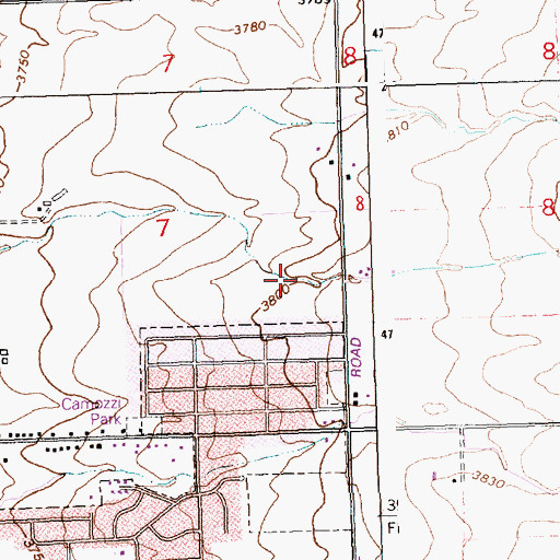 Topographic Map of Lateral M-2, ID