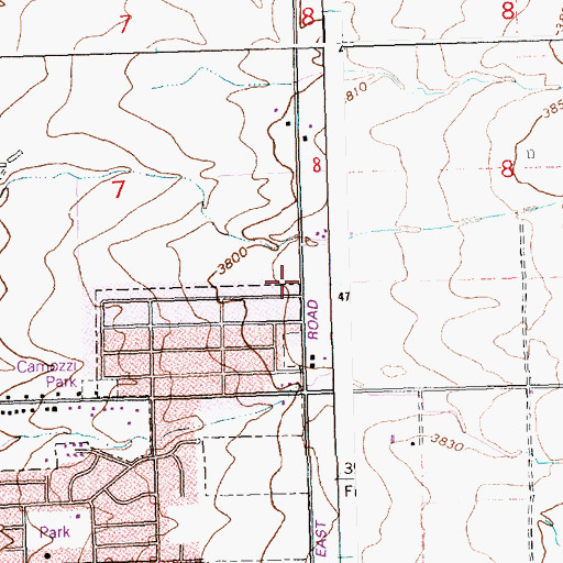 Topographic Map of Lateral M-4, ID
