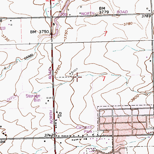 Topographic Map of Lateral M-5, ID