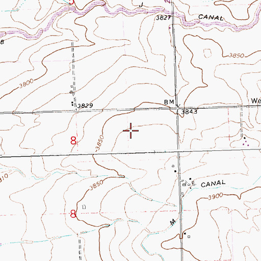 Topographic Map of Lateral M-6, ID