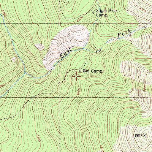 Topographic Map of Big Camp, CA