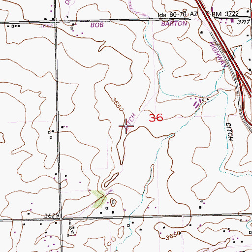 Topographic Map of Lateral N-22, ID