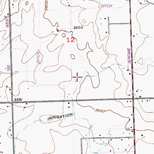 Topographic Map of Lateral N32, ID