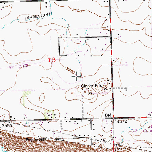 Topographic Map of Lateral N-34, ID