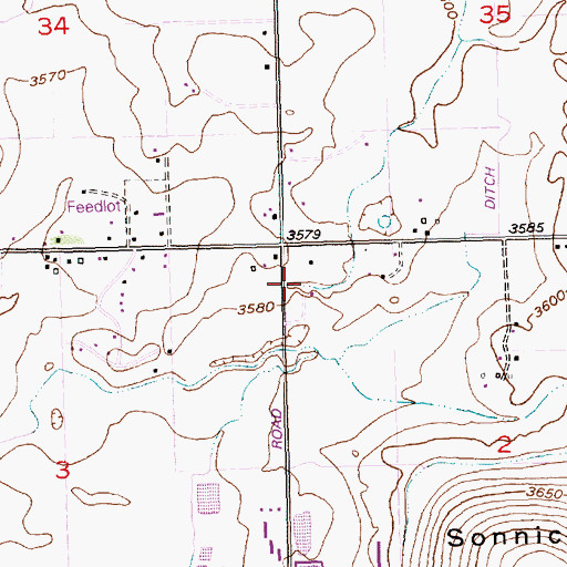 Topographic Map of Lateral N-37, ID