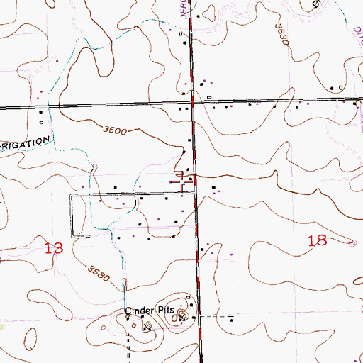 Topographic Map of Lateral N-41, ID