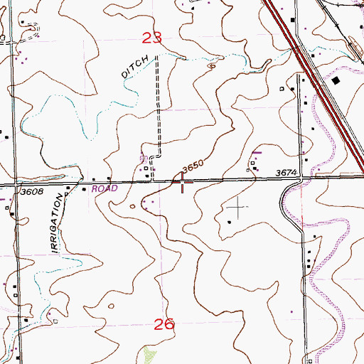 Topographic Map of Lateral N-44, ID
