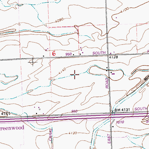 Topographic Map of Lateral PA4, ID