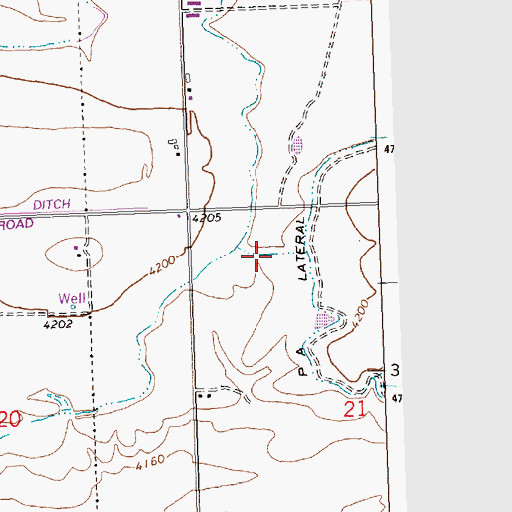 Topographic Map of Lateral PA5, ID