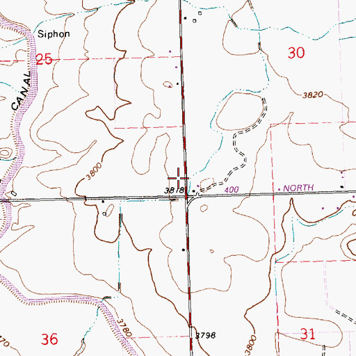 Topographic Map of Lateral R-10, ID