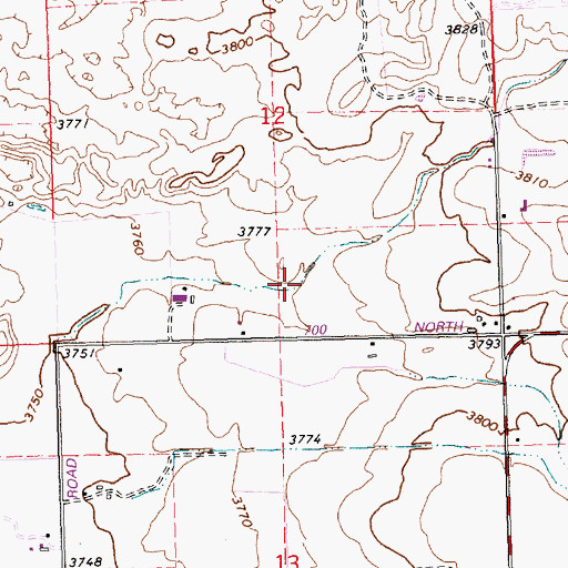Topographic Map of Lateral R-14, ID