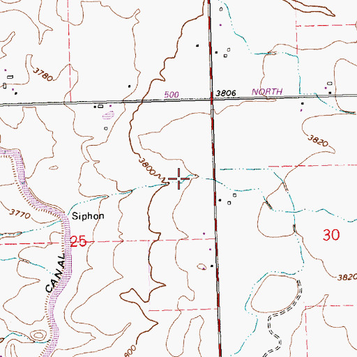 Topographic Map of Lateral R-17, ID