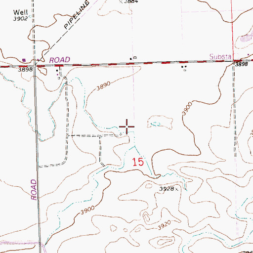 Topographic Map of Lateral R-6A, ID