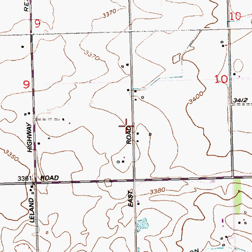 Topographic Map of Lateral S-10, ID