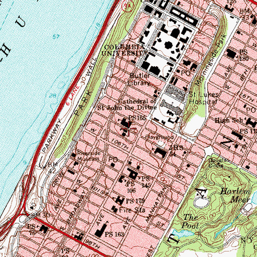 Topographic Map of Ascension School, NY