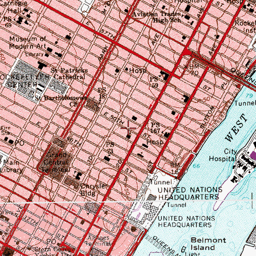Topographic Map of Beekman School, NY