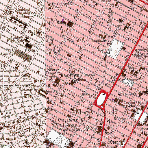 Topographic Map of John A Coleman School, NY