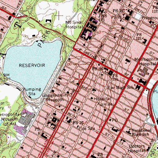 Topographic Map of Brick Church School, NY