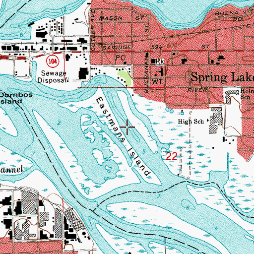Topographic Map of North Channel, MI