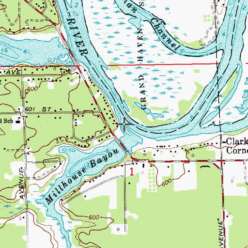 Topographic Map of Potato Island Dyke, MI