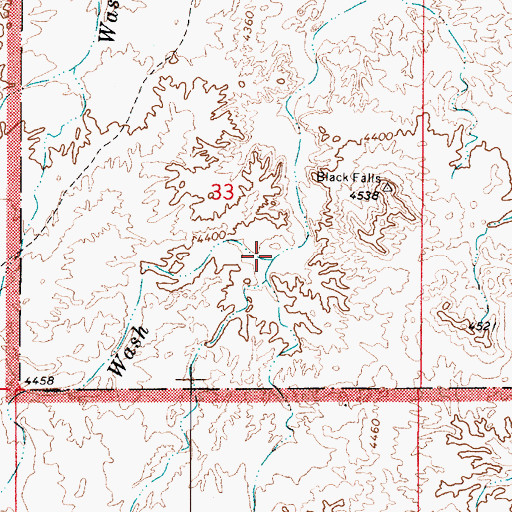Topographic Map of Antelope Wash, AZ