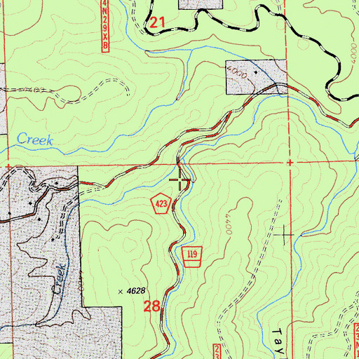 Topographic Map of Big Creek, CA