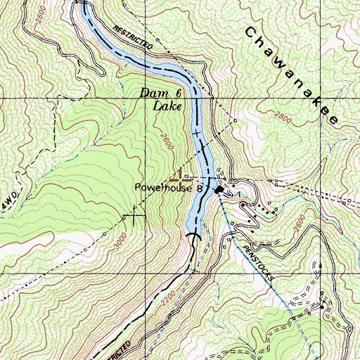 Topographic Map of Big Creek, CA