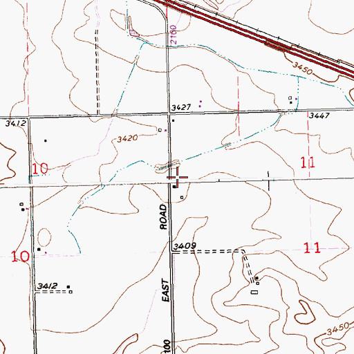 Topographic Map of Lateral S-12, ID