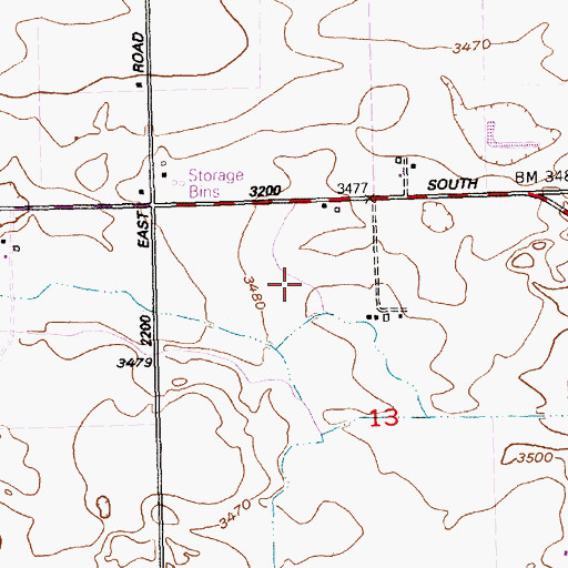 Topographic Map of Lateral S-20, ID