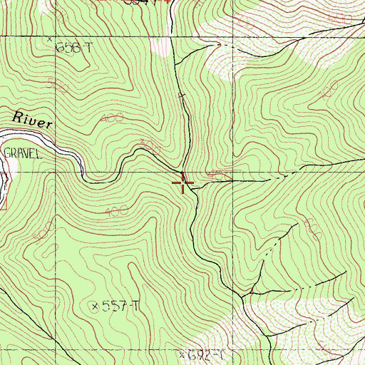Topographic Map of Big Creek, CA