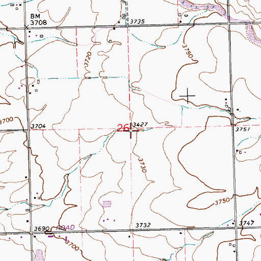 Topographic Map of Lateral U-5, ID
