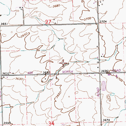 Topographic Map of Lateral W-1, ID