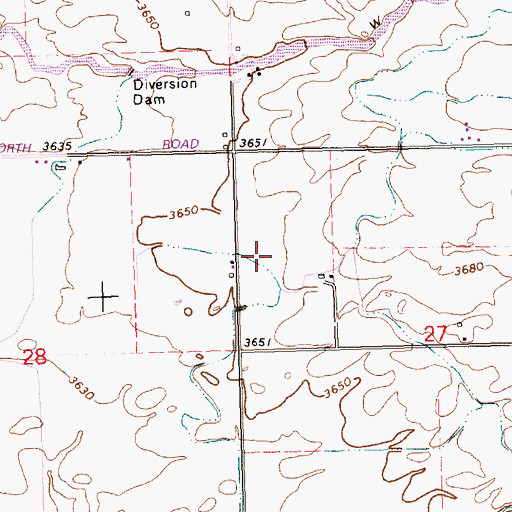 Topographic Map of Lateral W-21, ID