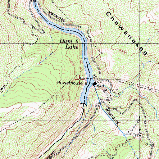 Topographic Map of Big Creek Canyon, CA