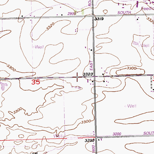 Topographic Map of Lateral W-35, ID